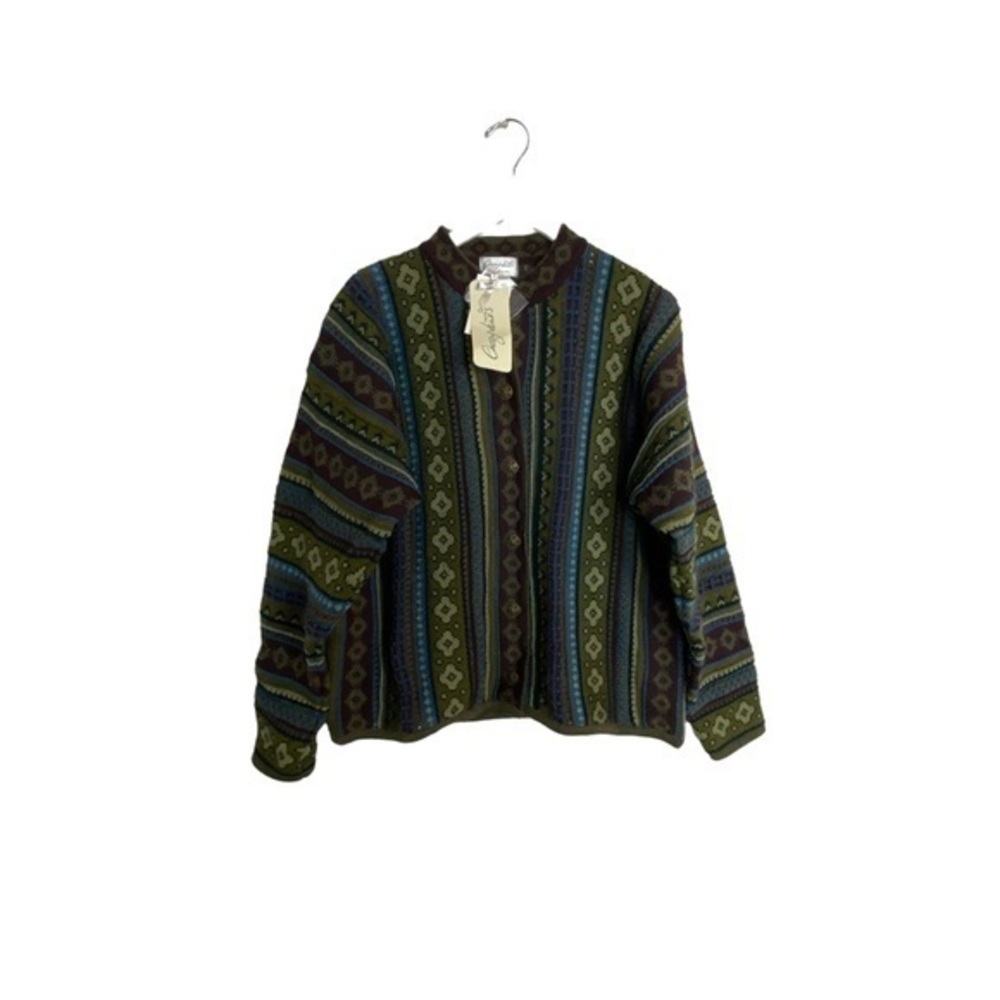 Vintage Cherry Lewis Wool Cardigan Size L